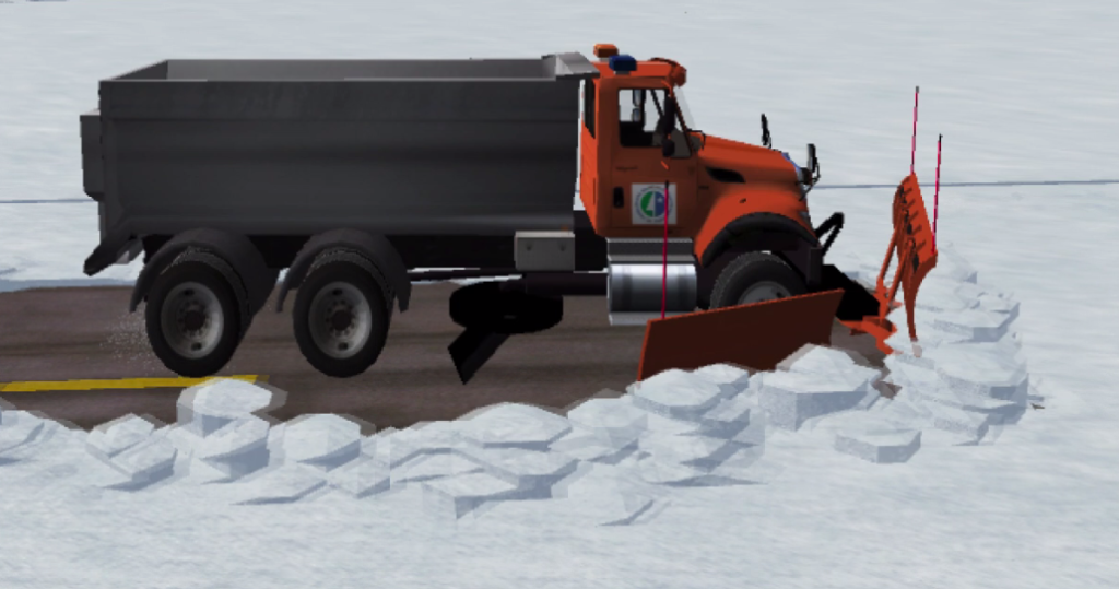 A snow plow simulator using Dreamworks OpenVDB and delta3d.